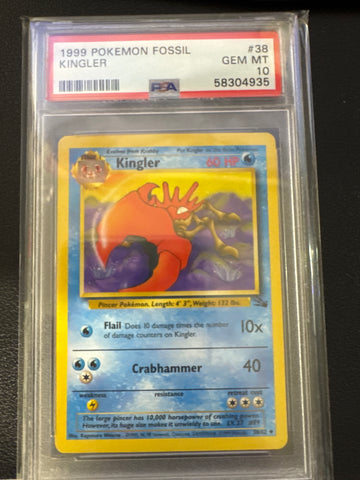 Pokemon Kingler 38/62 Fossil PSA 10