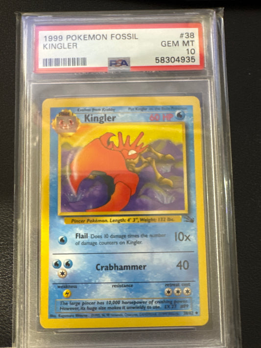 Pokemon Kingler 38/62 Fossil PSA 10