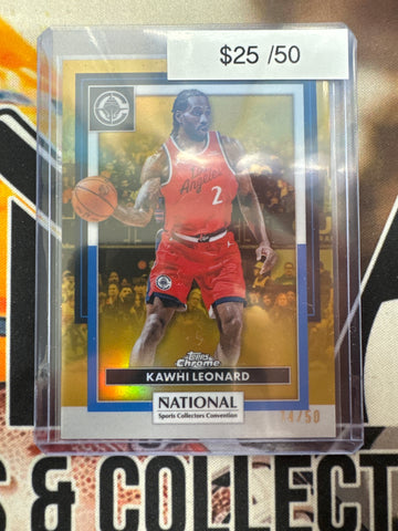 2026 Topps Chrome The National Kawhi Leonard Gold Refractor /50