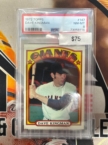 1972 Topps MLB Dave Kingman PSA 8