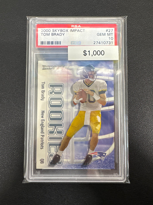 2000 Skybox Impact Tom Brady Rookie PSA 10