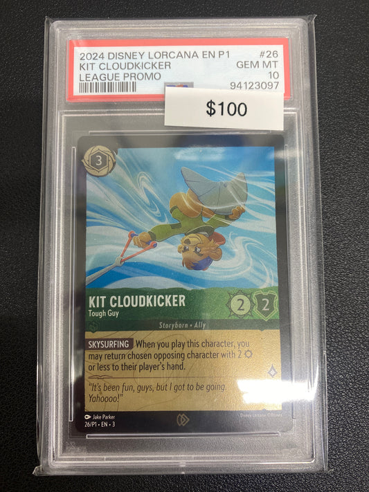 Disney Lorcana P1 League Promo Kit Cloudkicker PSA 10