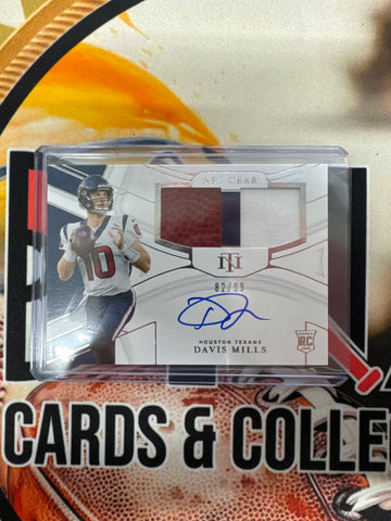 2021 Panini National Treasures Davis Mills Rookie Dual Patch /99