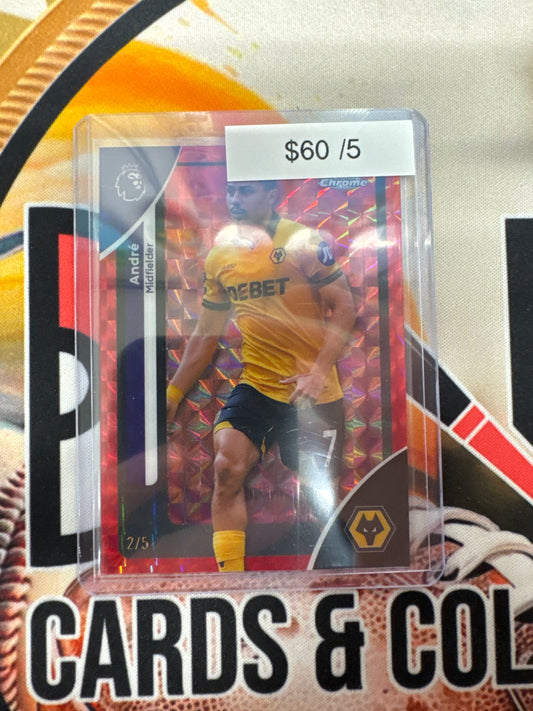 2026 Topps Chrome English Premier League Andre Red Geometric Refractor /5