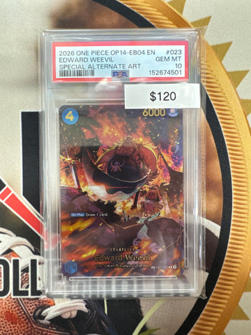 2026 One Piece OP14-EB04 Edward Weevil Special Art Rare PSA 10