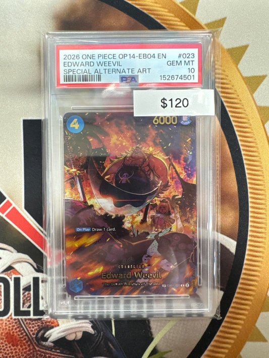 2026 One Piece OP14-EB04 Edward Weevil Special Art Rare PSA 10