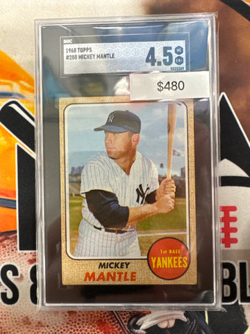 1968 Topps MLB Mickey Mantle SGC 4.5