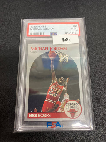 1990 NBA Hoops Michael Jordan PSA 9