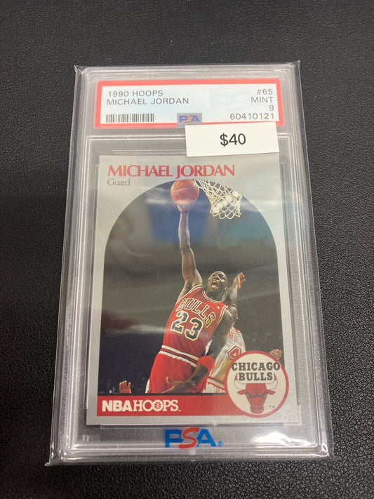 1990 NBA Hoops Michael Jordan PSA 9