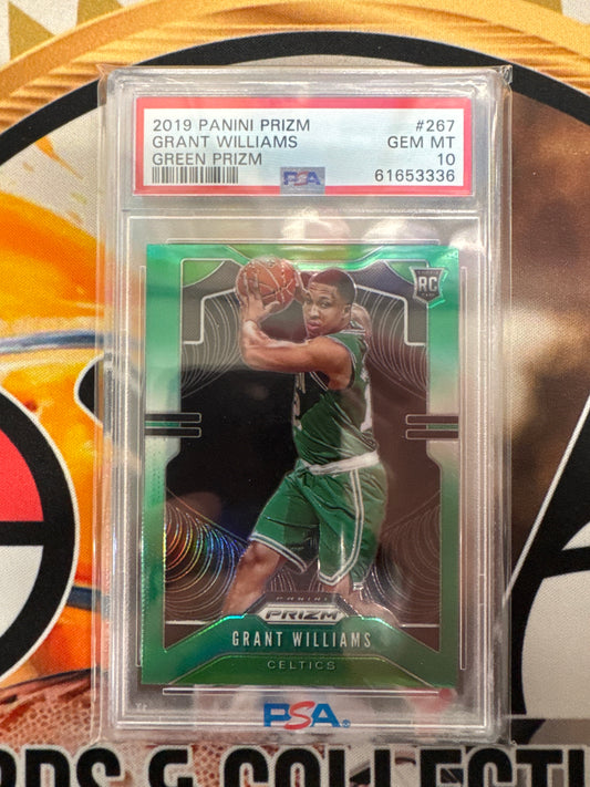 2019 Panini Prizm NBA Grant Williams Rookie Green Prizm PSA 10