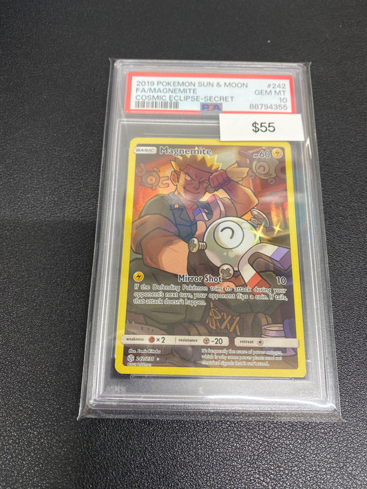 Pokémon Magnemite Cosmic Eclipse Secret 242/236 PSA 10