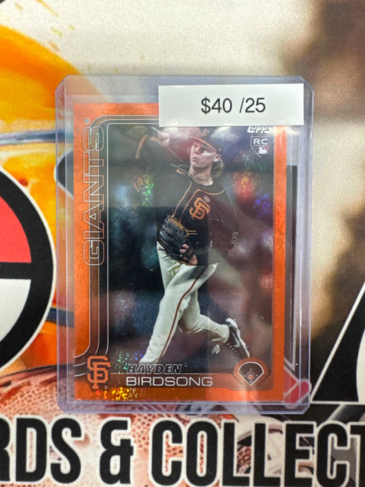 2025 Topps Series 2 MLB Hayden Birdsong Rookie Orange Speckle /25