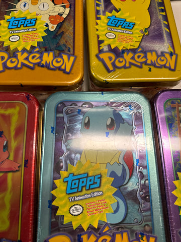 Pokemon Topps TV Animation Edition tins sealed