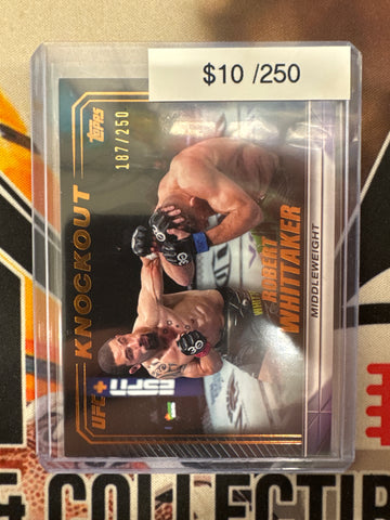 2024 Topps Knockout UFC Robert Whittaker Bronze Refractor /250