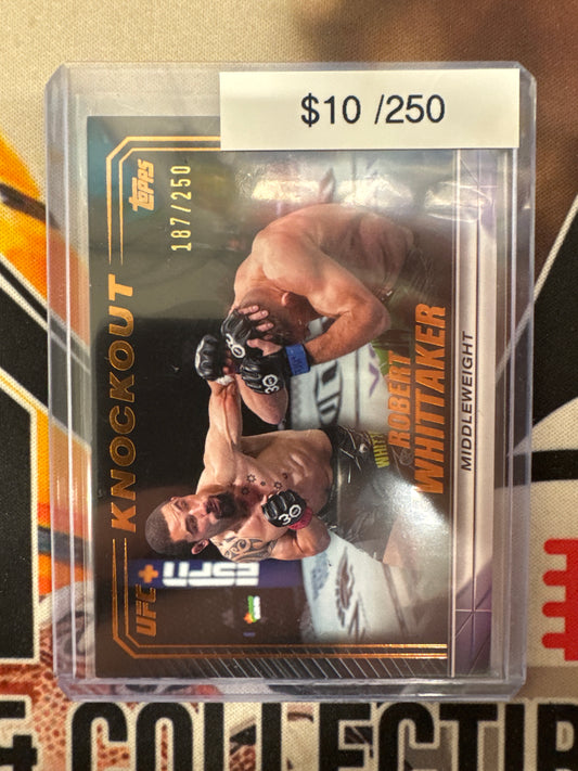 2024 Topps Knockout UFC Robert Whittaker Bronze Refractor /250