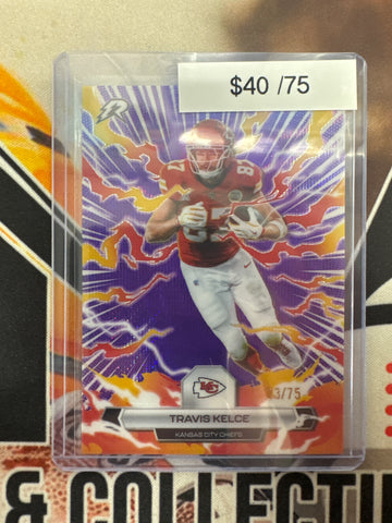 2026 Topps Resurgence NFL Travis Kelce Purple Wave Refractor /75