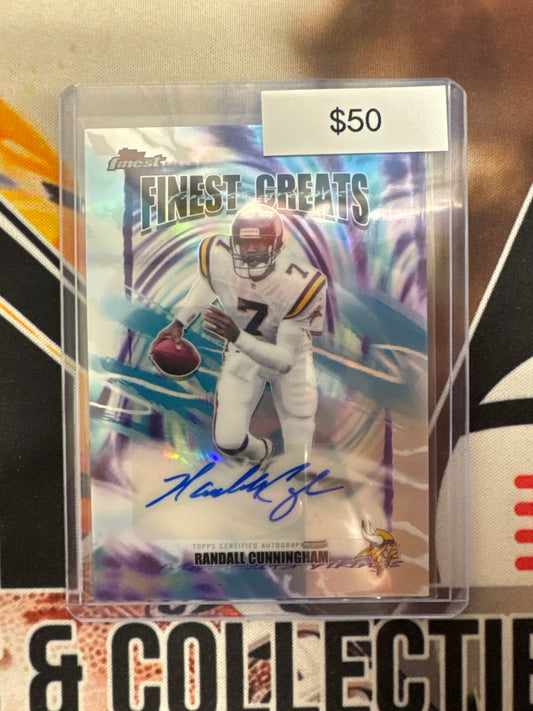 2025 Topps Finest NFL Randall Cunningham Finest Greats Autograph