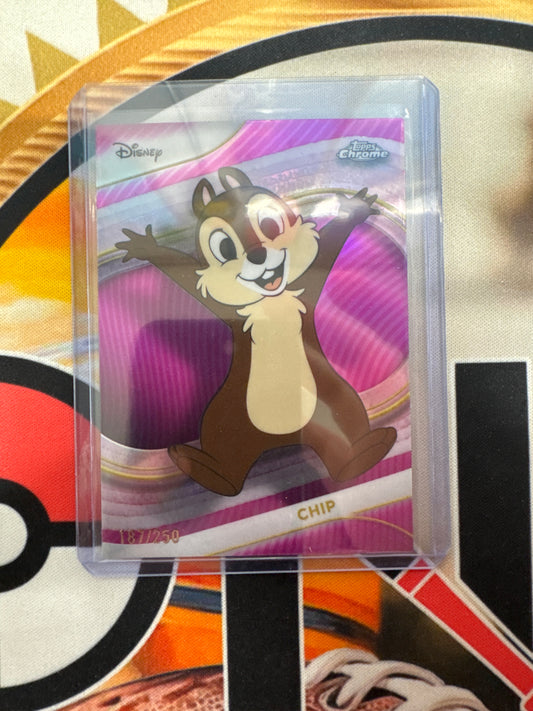 2025 Topps Chrome Disney Chip Pink Refractor /250