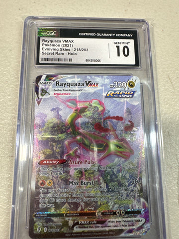 Pokemon Rayquaza VMAX 218/203 CGC 10