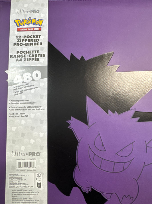 Pokemon Gengar 12 pocket zippered binder