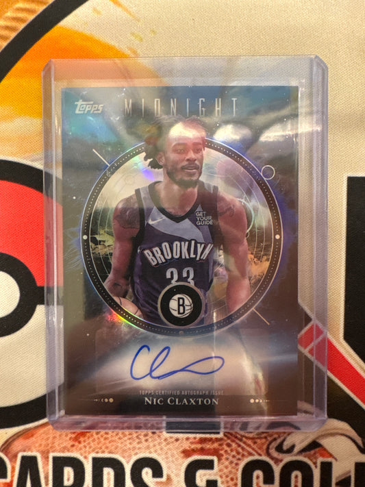 2025-26 Topps Midnight NBA Nic Claxton Midnight Oil Refractor Autograph