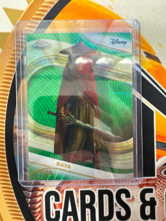 2025 Topps Chrome Disney Raya Green Wave Refractor /99