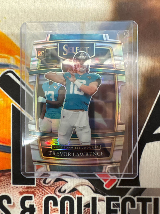 2021 Panini Select NFL Trever Lawrence Rookie Silver Prizm Die-Cut