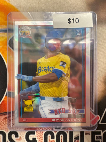2026 Topps Flagship MLB Roman Anthony All-Star Rookie 75th Anniversary Chrome Refractor