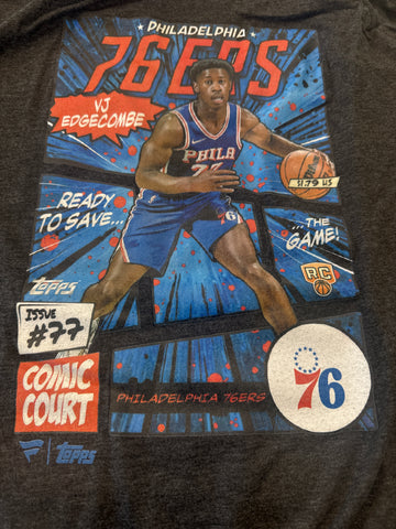 Topps NBA Comic Court VJ Edgecombe Adult) T-shirt