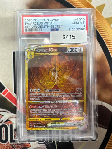 Pokémon Arceus Vstar GG70/GG70 PSA 10