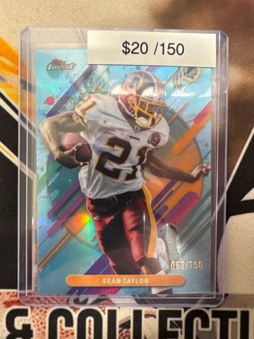 2025 Topps Finest NFL Sean Taylor Rare Aqua Refractor /150