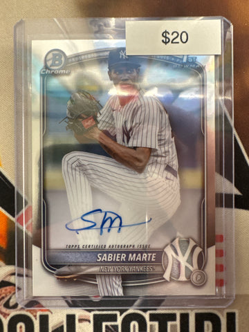 2025 Topps Bowman Chrome Sabier Marte 1st Bowman Autograph