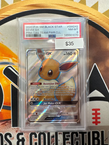 Pokemon Eevee GX SM242 PSA 8