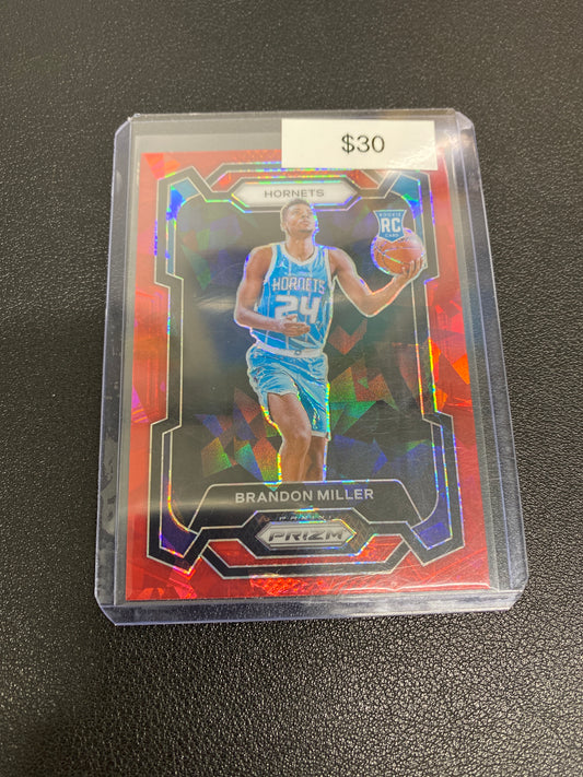 2023-24 NBA Prizm Brandon Miller Red Ice Rookie