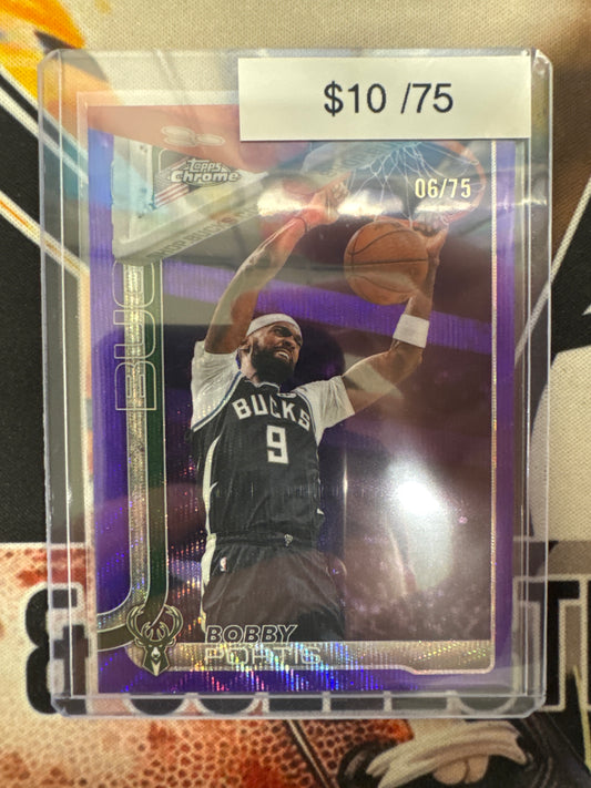 2026 Topps Chrome NBA Update Bobby Portis Purple Wave Refractor /75