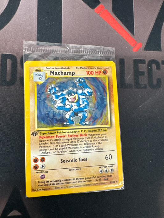 Pokémon Base Set Machamp Sealed Holo 1st edition 8/102