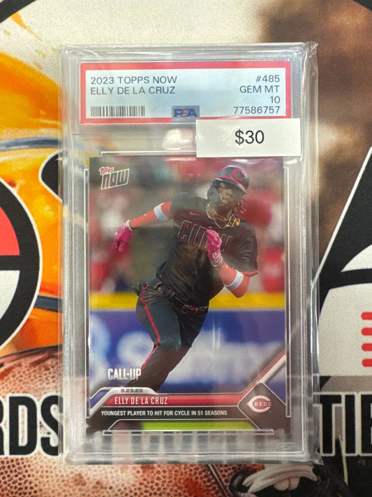 2023 Topps Now MLB Elly De La Cruz Youngest Player To Hit For Cycle PSA 10