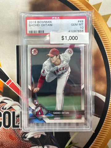 2018 Bowman MLB Shohei Ohtani Rookie Pitching PSA 10