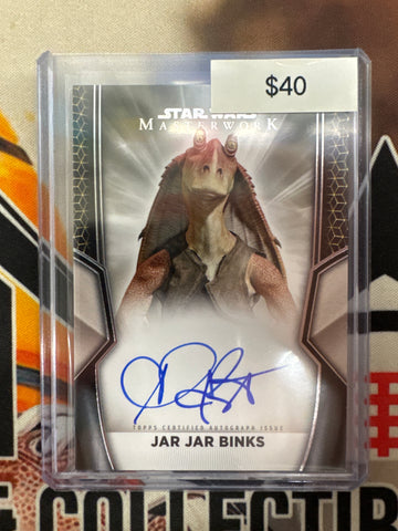2025 Topps Star Wars Masterwork Ahmed Best As Jar Jar Binks Autograph