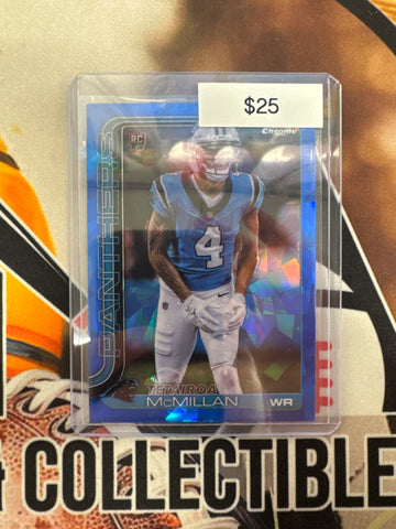 2025 Topps Chrome NFL Sapphire Tetairoa McMillan Rookie Base