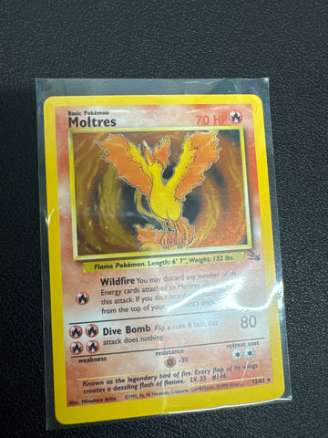 Pokémon Fossil Set Moltres Holo 12/62 LP+