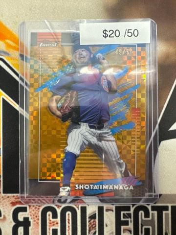 2026 Topps Finest MLB Shota Imanaga Uncommon Gold Geometric Refractor /50
