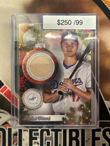 2025 Topps Holiday MLB Shohei Ohtani Player Relic Glitter Refractor /99
