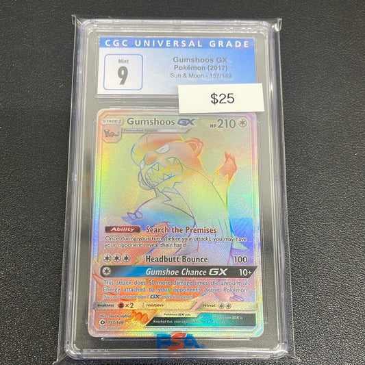 2017 Pokémon Gumshoos GX Sun & Moon Secret CGC 9