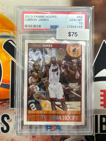 2013 Panini NBA Hoops LeBron James PSA 10