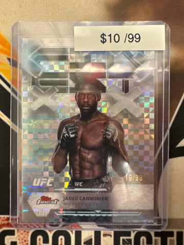 2025 Topps Finest UFC Jaren Cannonier Common XFractor /99