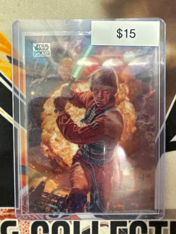 Topps Chrome Star Wars Galaxy Luke Skywalker Speckle Refractor