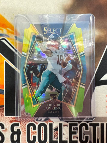 2021 Panini Select NFL Trevor Lawrence Rookie Die-Cut Tri-Color