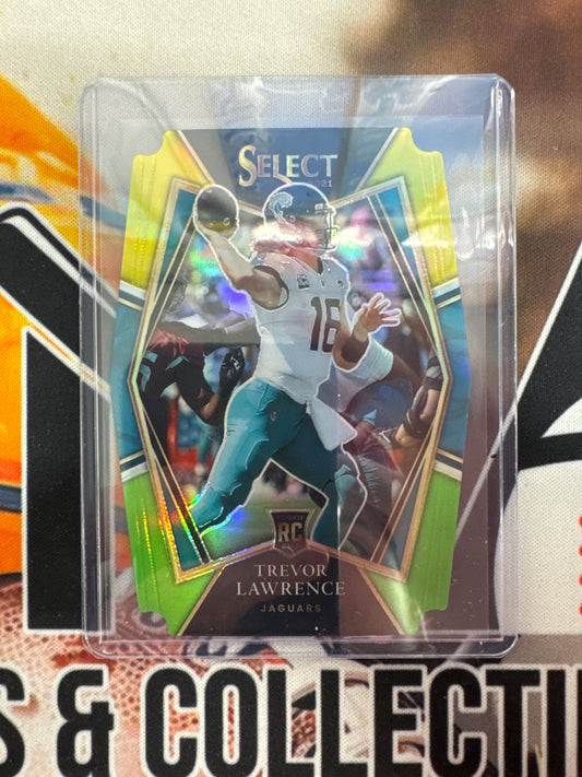 2021 Panini Select NFL Trevor Lawrence Rookie Die-Cut Tri-Color