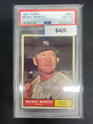 1961 Topps Mickey Mantle PSA 4